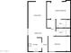 Two-bedroom, two-bath floor plan featuring a kitchen, living room, and dining area at 3434 W Danbury Dr # A212, Phoenix, AZ 85053