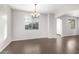 Bright dining room with tile floors and chandelier at 4279 E Pony Ln, Gilbert, AZ 85295