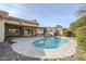 Stunning kidney-shaped pool with flagstone deck at 140 E Dawn Dr, Tempe, AZ 85284