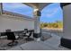 Relaxing front patio with seating area, providing an outdoor space at 17101 E Malta Dr, Fountain Hills, AZ 85268