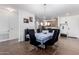 Bright dining room with table and chairs, kitchen view at 2511 W Queen Creek Rd # 340, Chandler, AZ 85248