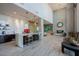Modern community kitchen with a breakfast bar and seating at 3131 N Central Ave # 6014, Phoenix, AZ 85012