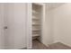 Neat and spacious hallway closet with shelving at 600 S Dobson Rd # 75, Mesa, AZ 85202