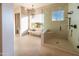 Spa-like bathroom with a large walk-in shower and bench at 15405 E Cavedale Dr, Scottsdale, AZ 85262