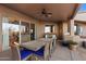 Spacious covered patio with comfortable seating at 26639 N 132Nd St, Scottsdale, AZ 85262