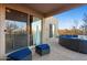 Spacious patio with outdoor furniture and mountain views at 26639 N 132Nd St, Scottsdale, AZ 85262