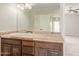 Bathroom with single vanity and tiled countertop at 8611 E Cholla St, Scottsdale, AZ 85260