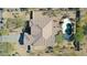 Bird's-eye view of a house with a tile roof and pool at 3701 E Sat Nam Way, Cave Creek, AZ 85331