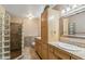 Clean bathroom with double sinks and a glass shower at 1045 E Cloud Rd, Phoenix, AZ 85086