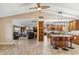 Modern kitchen with an island, custom cabinetry, and granite countertops at 1045 E Cloud Rd, Phoenix, AZ 85086