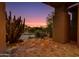 Covered patio with desert landscape views at 10542 E Skinner Dr, Scottsdale, AZ 85262