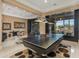 Game room with ping pong table and ambient lighting at 10542 E Skinner Dr, Scottsdale, AZ 85262