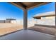 Covered patio with view of backyard and block wall at 11980 S 173Rd Ave, Goodyear, AZ 85338