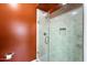 Bathroom with a walk-in shower and marble tile at 17850 N 68Th St # 3027, Phoenix, AZ 85054