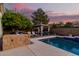 Inviting pool area with built-in BBQ and gazebo at 2169 E Leo Pl, Chandler, AZ 85249