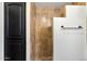 Clean bathroom with a shower stall and dark wood cabinet at 24218 N 85Th St, Scottsdale, AZ 85255