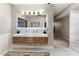 Bathroom boasts double vanity and walk-in shower at 24218 N 85Th St, Scottsdale, AZ 85255
