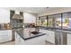 Modern kitchen with stainless steel appliances and island at 24218 N 85Th St, Scottsdale, AZ 85255