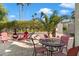 Patio with seating area and fire pit at 24218 N 85Th St, Scottsdale, AZ 85255