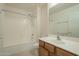 Bathroom with tub, vanity, and mirror at 3409 E Hazeltine Way, Chandler, AZ 85249