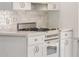 Modern kitchen details: gas range and white shaker cabinets at 4620 E Montecito Ave, Phoenix, AZ 85018