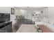 Open concept living room with dining and kitchen views at 540 N May St # 1102, Mesa, AZ 85201