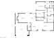 First-floor layout showcasing the bedrooms, bathrooms, kitchen, living spaces, and garage at 610 W Medina Ave, Mesa, AZ 85210