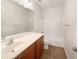 Clean bathroom with tub, shower, and vanity at 804 W Dana Dr, San Tan Valley, AZ 85143