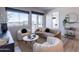 Modern living room with plush seating and city views at 3131 N Central Ave # 5022, Phoenix, AZ 85012