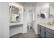 Main bathroom with toilet and double vanity at 3315 E Hampton Ave, Mesa, AZ 85204