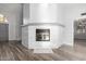 White brick fireplace in the living room at 3315 E Hampton Ave, Mesa, AZ 85204
