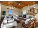 Relaxing living room featuring a fireplace and stunning views at 50811 N 295Th Ave, Wickenburg, AZ 85390