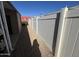 Private backyard with a fence and gravel area at 11411 N 91St Ave # 29, Peoria, AZ 85345
