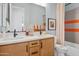 ' bathroom with double sinks and cheerful decor at 26032 S 229Th Pl, Queen Creek, AZ 85142