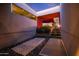 Modern walkway and garden leading to a home at 34848 N Desert Ridge Dr, Scottsdale, AZ 85262