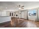 Open living room, fireplace and hardwood floors at 4808 S 21St St, Phoenix, AZ 85040