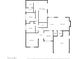 Floor plan showing layout of 3 bedrooms, 2 bathrooms, kitchen, and living areas at 5719 W Cholla St, Glendale, AZ 85304