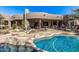 Relaxing pool and spa with flagstone patio at 11209 E Cavedale Dr, Scottsdale, AZ 85262