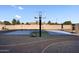 Private backyard basketball court with equipment at 2836 E Dennisport Ct, Gilbert, AZ 85295