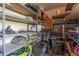 Organized storage area with shelving for various items at 3020 E Des Moines St, Mesa, AZ 85213