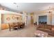 Elegant dining room with a large table, chandelier and built-in cabinetry at 11917 E Mariposa Grande Dr, Scottsdale, AZ 85255