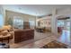 Spacious dining area with a large table and chairs, showcasing a southwestern design at 11917 E Mariposa Grande Dr, Scottsdale, AZ 85255