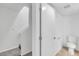 Simple bathroom with a toilet and gray tile floor at 2040 S Longmore -- # 68, Mesa, AZ 85202