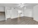 Open concept living room with kitchen and staircase views at 2040 S Longmore -- # 68, Mesa, AZ 85202