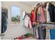 Spacious walk-in closet with window and shelving at 2924 N Taylor Ln, Casa Grande, AZ 85122