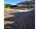 Large backyard with gravel and shed at 334 W Horseshoe Ave, Gilbert, AZ 85233