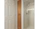 Shower stall, linen closet, and additional storage at 8651 E Royal Palm Rd # 105, Scottsdale, AZ 85258