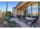 Spacious patio with fire pit and comfortable seating, perfect for outdoor relaxation at 15816 E Brittlebush Ln, Fountain Hills, AZ 85268