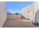 Private patio with gated access and space for storage at 8437 N 84Th Pl, Scottsdale, AZ 85258