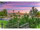 Scenic view of mountains and neighborhood at sunset at 8437 N 84Th Pl, Scottsdale, AZ 85258